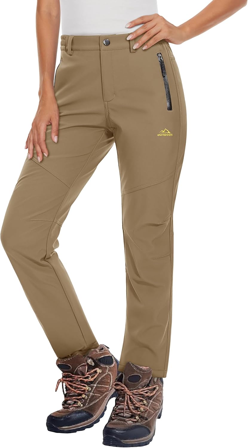 MAGCOMSEN Fleece Lined Waterproof Insulated Snow Ski Pants image 1