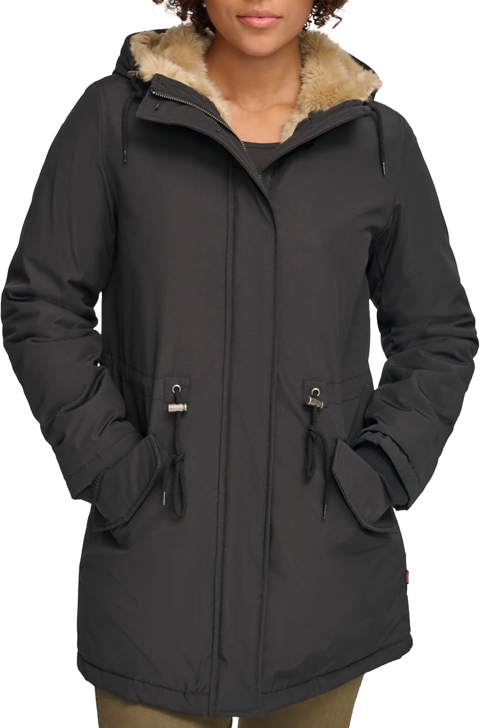 Faux Fur Lined Hooded Parka Jacket image 1