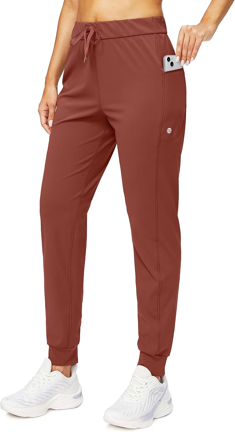 Joggers with Zipper Pockets Tapered Athletic Pants for Women image 1