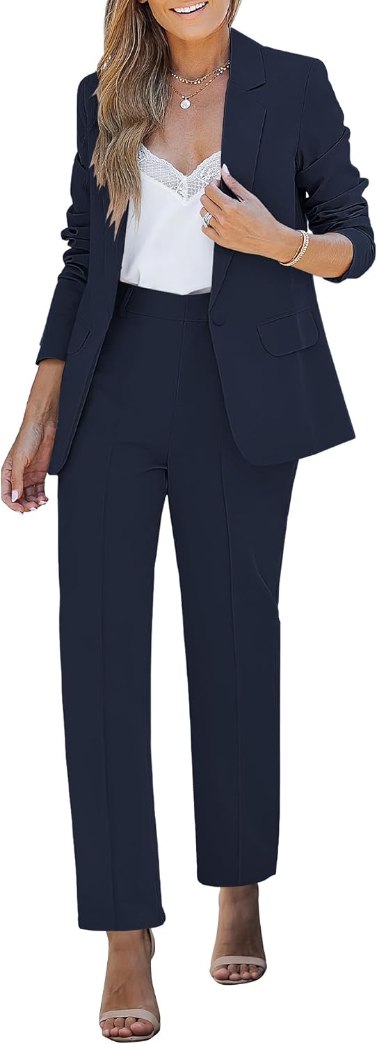 Two Piece Sets Pants Suits Dressy Business Casual Outfits image 1
